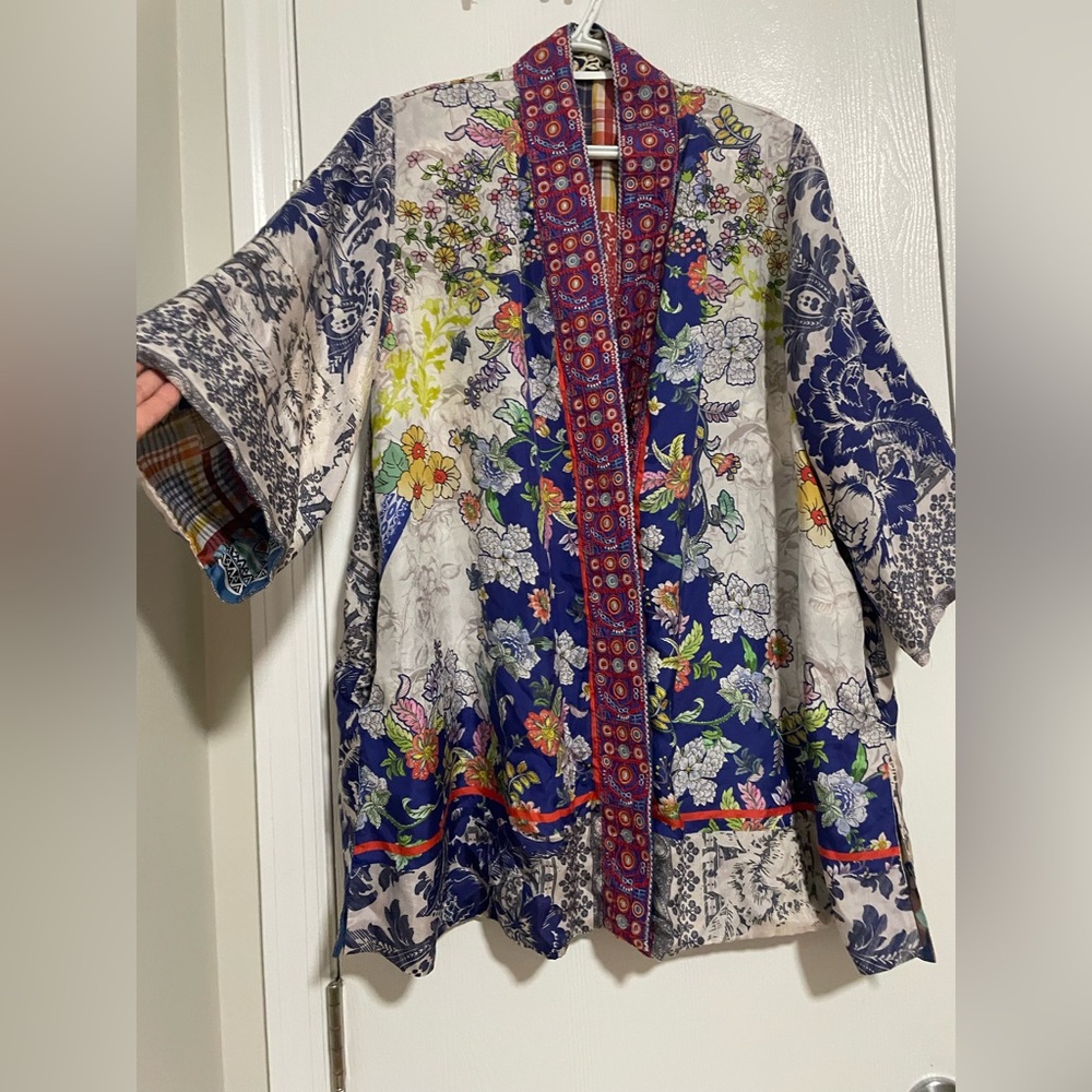 Johnny Was Multicolor Floral Cape - Picture 1 of 6